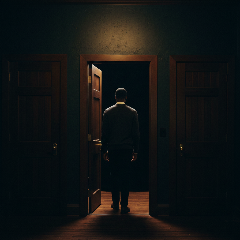 Through the open door