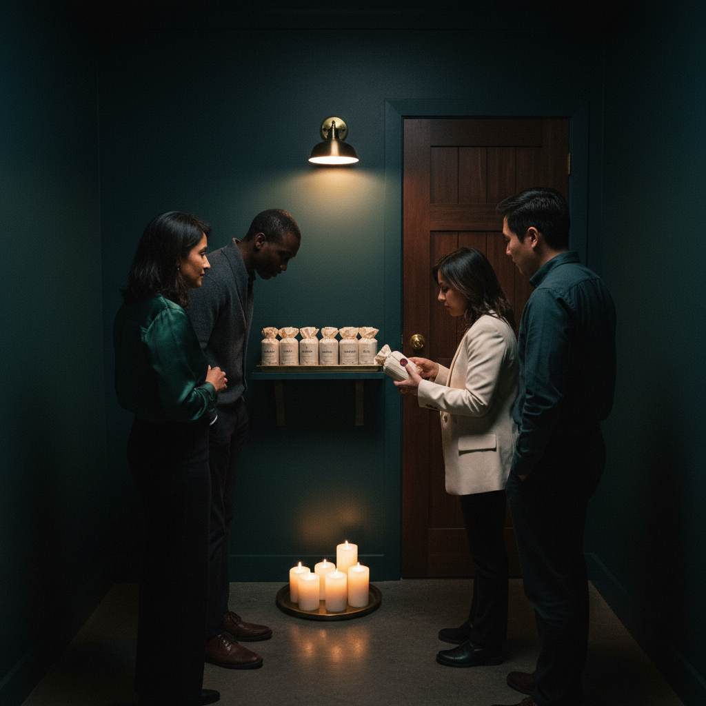 Candlelit smelling room